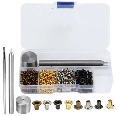 2mm Copper Grommet Kit With Eyelets And Washers In Plastic Storage Box For Shoes Bags Clothes Leather Crafts Paper And DIY Projects