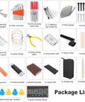 72 Piece All In One Guitar Tool Kit For Repair And Maintenance With Carry Bag showing tools and accessories in a package layout