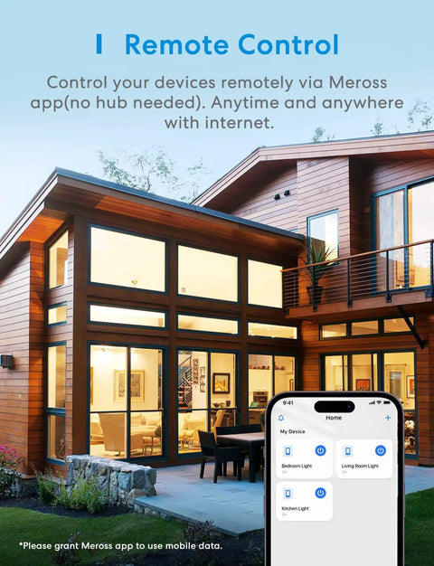 Smart Dimmer Switch With Remote, Neutral Wire Required, Plays Nice With Apple HomeKit, Alexa, Google Assistant And SmartThings, 2.4GHz Wi Fi, Converts Single Pole To 3 Way, No Hub Needed, Fits Decora GFCI Faceplates, Quick Install, shown in use with smartphone app controlling lights in a modern home.