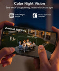 Phone displaying 130 degree field of view from Wireless Outdoor Security Cameras With Magnetic Mount No Drill Installation
