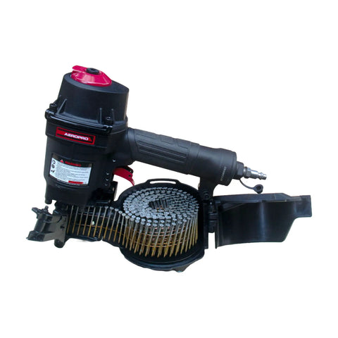 15 Degree Pneumatic Coil Pallet Nailer For 1 Inch To 2 1/4 Inch Nails, Beast Of A Heavy Duty Pallet Gun with nails loaded