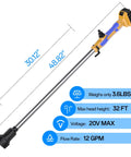Cordless Stick Water Transfer Pump On The Go With 720GPH Output 32 Foot Head Three Quarter Inch Outlet Battery Powered