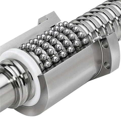Dope C7 Ballscrew Kit With SFU1605 250 To 2000 Mm Length Plus BK BF End Supports And Couplers For High Speed CNC Router Build Ready To Rock, close-up ball screw with steel nut and end support