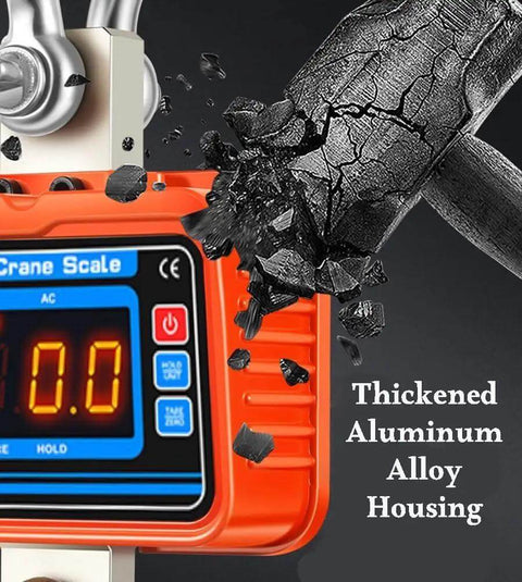 Close-up of Beefy 3000kg Digital Crane Scale With Remote, Waterproof Industrial Hanging Scale with Ultra Bright LED Display