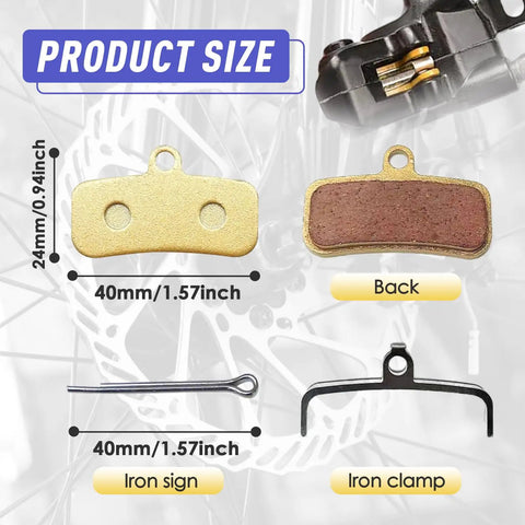 2 Pack Replacement Front And Rear Basin Brake Pads For Sur Ron Light Bee X S Segway X160 X260 Talaria Sting MX3 MX4 with dimensions