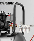 Top Rated 3 8 NPT Three Stage Air Dryer And Regulator Kit With Coalescing And Particulate Filters Manual Drain For Pneumatic Tools, showing pressure regulator and filters.