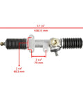 Rack Pinion Steering Box For Club Car DS Golf Carts Electric And Gas 1984-2004 Easy Install Replacement Fits 101878302 dimensions shown