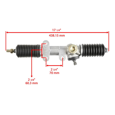 Rack Pinion Steering Box For Club Car DS Golf Carts Electric And Gas 1984-2004 Easy Install Replacement Fits 101878302 dimensions shown