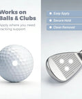 Reflective Golf Ball Tracking Dots For Launch Monitors And Golf Simulators 200 Pack on golf ball and club head