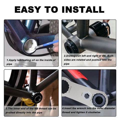 Installation guide for Multi Function Bottom Bracket Wrench For 39 40.5 And 44mm Outer Diameter 16 Notch Stainless Steel BB Tool