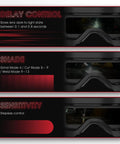 Display showing features of True Color Auto Darkening Welding Goggles With Wide Shade Range 4/5-9/9-13 for TIG MIG MMA Arc Plasma Cutting