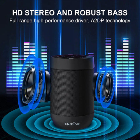 Portable Bluetooth Speaker With Wireless Stereo Pairing And Built In Mic, 360 Degree HD Sound, IP65 Waterproof on stage