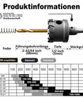 GSTK Upgrade heavy-duty carbide hole saw set, 14 pcs, metal steel bits with titanium-plated pilot drills and 2 L-wrenches
