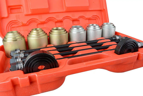 26 Piece Universal Bushing Press And Pull Sleeve Kit For Automotive Repairs Includes Bearings And Seals Removal And Installation