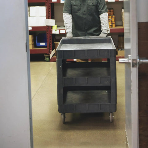 Heavy Duty 500 Lb Capacity Three Tray Utility Cart Built Tough For Daily Job Site Grind Roll Smooth Over Rough Surfaces Stash Screws Paintbrushes And Power Cords Within Easy Reach