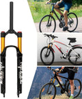 Air Mountain Bike Suspension Fork For 26 27.5 29 Inch Bikes Built For Rough Trails 120mm Travel 9mm Quick Release Disk Brake Compatible