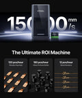 F2 Ultra 60W MOPA Fiber Laser Engraver for Metal Engraving and Color Marking with speed indicator and product samples