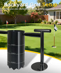 Portable Golf Hole Cutter With Detachable Handle, Stainless Steel Hole Digger, next to backyard putting green