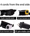 Power Recliner Linear Actuator KDPT007-469 Replacement Part with 5-pin round connector, two 01-pin female and one 01-pin male connectors