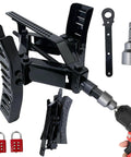 Wheel Chock Stabilizer With Rotatable Sides For RV And Travel Trailer Tires That Lock Tandem Wheels On Uneven Surfaces 2 Pack