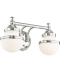 Transitional Two Light Bath Vanity Fixture From Oldwick Collection In Polished Chrome Finish For Dope Bathroom Makeover, Sleek Modern Look