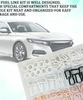 70 Piece Fuel Line Clips Kit With 7 Size Variations For 3/8 And 5/16 Inch Lines, Injector Connectors And Hose Retainers