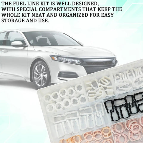 70 Piece Fuel Line Clips Kit With 7 Size Variations For 3/8 And 5/16 Inch Lines, Injector Connectors And Hose Retainers