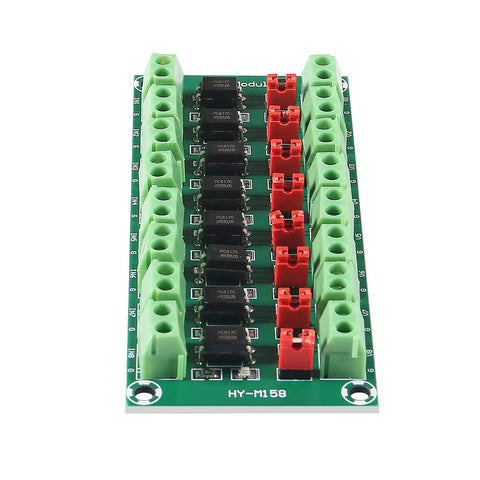 8 Channel Optocoupler Isolation Board for Isolation Control and Voltage Conversion 3.6 to 30V Drive Module photoelectric view