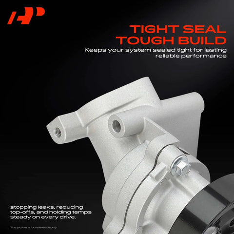 Straight Shooter Heavy Duty Engine Water Pump With Gasket And Pulley For Nissan Altima Rogue Sentra X Trail L4 2 5 Liter OEM close-up showing aluminum housing and seal