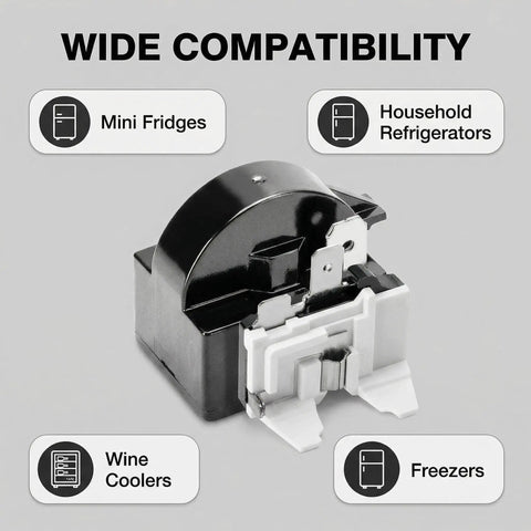 Fridge Compressor Start Relay And Overload Protector Kit 4 7 Ohm 1 Pin PTC Starter Relay With 6750C0005P For refrigerators and freezers