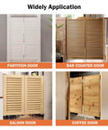 Various door types showing applications for Saloon Door Hinges Two Pack Double Action Stainless Steel Swing Hinge with self-return function.