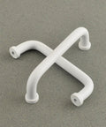 Five Pack White Modern Cabinet Pulls Drawer Handles With Three And Three Quarters Inch Hole Centers 96mm Aluminum Alloy Durable