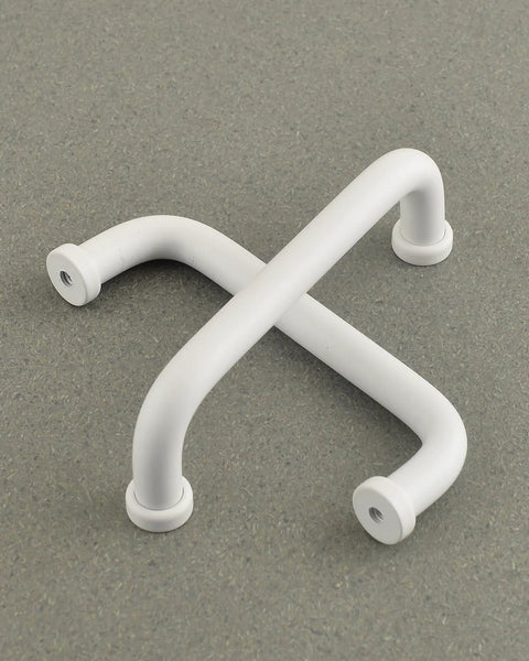 Five Pack White Modern Cabinet Pulls Drawer Handles With Three And Three Quarters Inch Hole Centers 96mm Aluminum Alloy Durable
