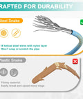 50 Inch Drain Snake 3 Pack Reusable Clog Remover For Kitchen And Bathroom Drains Ultra Slim And Unbreakable Reach Deep Blockages Through Tight Pipes No Snags steel snake with nylon layer and plastic snake comparison