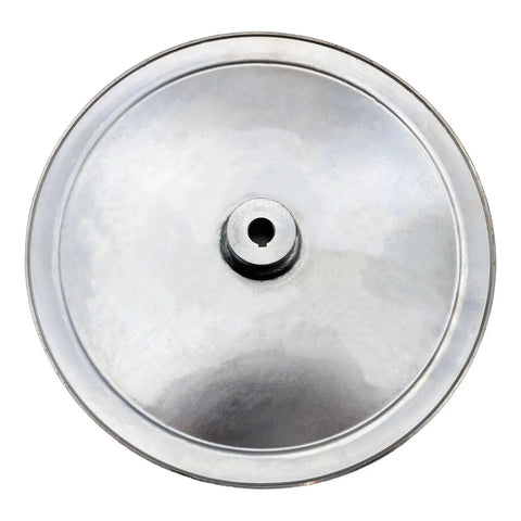 Single Groove V Belt Pulley With 12 Inch Outside Diameter And 5 8 Inch Bore fits A B 5L 4L Sections zinc plated carbon steel view from top