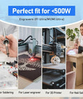 Heavy Duty Laser Solder Fume Extractor With 210 Watt Brushless Motor And Badass 360 Cubic Meter Per Hour Suction for soldering and engraving.