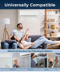 Couple in living room with air conditioner, Dual Run Start Round Air Conditioner Capacitor 50 And 5 uF, 370 To 440 VAC use