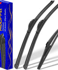 Kia Sorento Soul Soul EV Wiper Blades Set of 3 24 Inch 20 Inch 11 Inch U J Hook Front OE Replacement for Clear View