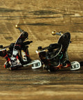 Dual Rotary Tattoo Machine Kit for Beginners with Power Supply and Foot Pedal, one liner and one shader
