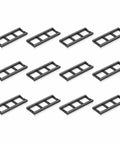 12 Pack DIP IC Socket Adapter Kit For Breadboards And PCB Projects, 40 Pin Round DIP Sockets arranged in three rows.