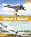 Two Channel RC Airplane Ready To Fly With Self Stabilization And 2.4 GHz Remote, Durable Foam Glider, hand throw and ground takeoff