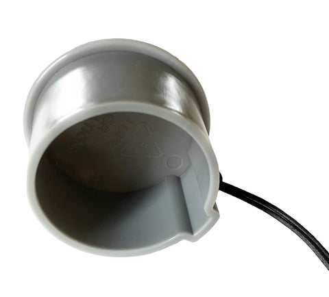 Heavy Duty J1772 Electric Charge Plug Sleeve with Durable Dust And Dirt Guard for Tesla Charging Cord, gray protective housing.