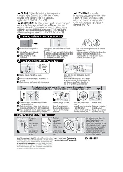 Instructions for Large Designer Bath Hook With Water Resistant Strips For Ultimate Bathroom Organization One Hook No Tools Needed Easy Install And It Stays Put In Wet Humid Showers Perfect For Tidy Counters Caddies And More