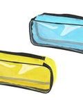 Two Color Coded First Aid Pouch Set With Clear Window For Grab And Go Gear Access Travel Kit Organizer Pouches In Yellow And Blue Zippered Bags