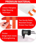 Close-up details of Emergency Fire Blanket Duo Pack 47.2 Inch By 47.2 Inch Large Flame Retardant Blankets With Fireproof Tabs