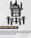 Rear Wheel Bearing And Hub Assembly For Chevy Cobalt HHR Malibu Pontiac G6 Saturn Aura 5 Lug With ABS Direct Fit Rear Replacement For 2005 2010 Models Premium Quality Durable Alloy Hub For Smooth Ride And Street Ready Handling.
