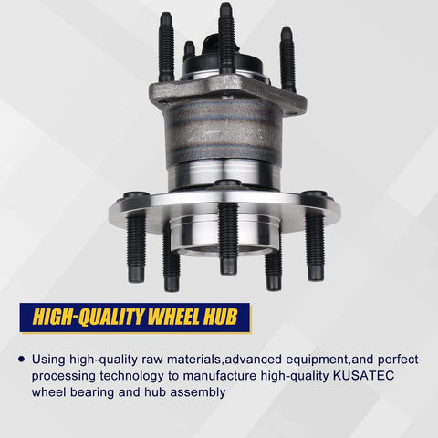 Rear Wheel Bearing And Hub Assembly For Chevy Cobalt HHR Malibu Pontiac G6 Saturn Aura 5 Lug With ABS Direct Fit Rear Replacement For 2005 2010 Models Premium Quality Durable Alloy Hub For Smooth Ride And Street Ready Handling.