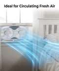 Window Fan For Bedroom 9 Inch Dual Fans With Auto Lock Expanders Crank Up The Breeze, in window showing airflow toward bed.