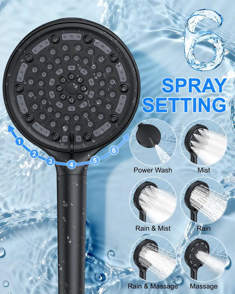 Slick Matte Black Rainfall Shower System With Filtered Handheld Sprayer Featuring Top Shelf Solid Brass Valve And Hella Durable Easy Clean Silicone Jets For A Smooth Daily Rinse Upgrade Your Bathroom Vibe