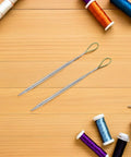 Steel Drawstring Threader Tool Kit 5 Piece Set For Effortless Threading Versatile Sewing Thread Puller For Sweatpants And Garments For Apparel Easy Garment Casing No Fuss String Replacement And Quick Lace Tying, steel threader tools on wood
